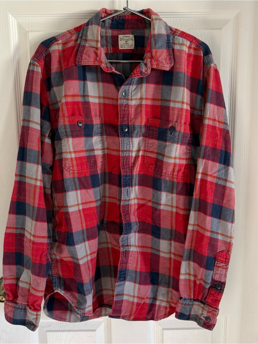 red j crew plaid flannel